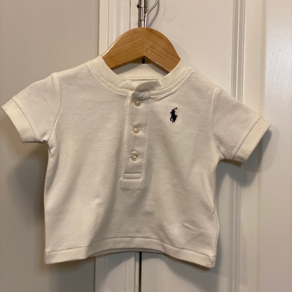 Baby Boy - Cotton Mesh Henley Shirt